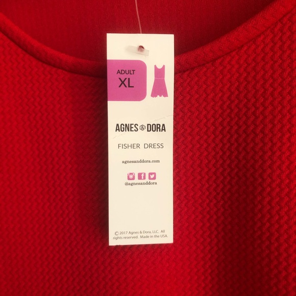 Agnes & Dora Fisher Red Dress w/ Pockets NWT XL - Picture 7 of 7